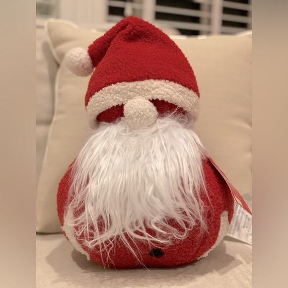 Sherpa Jolly Santa Pillow - Picture 1 of 3